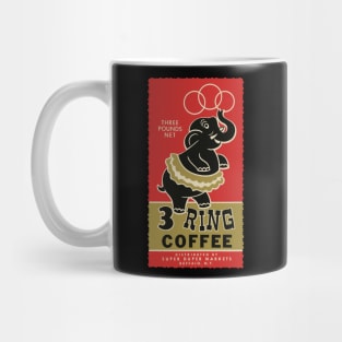 1960s Super Duper Market 3-Ring Coffee Elephant Label Mug